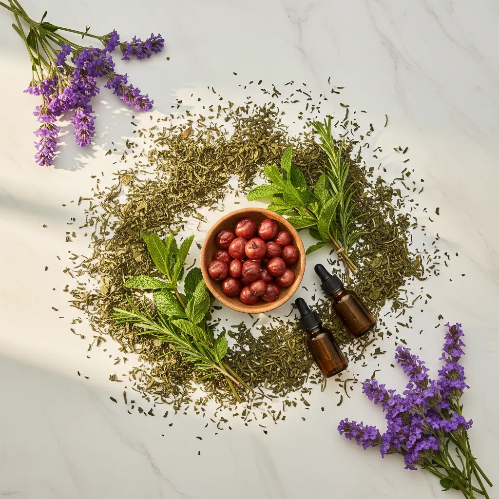 Plantaardige ingrediënten - groene thee, guarana en kruidenextracten voor stofwisseling